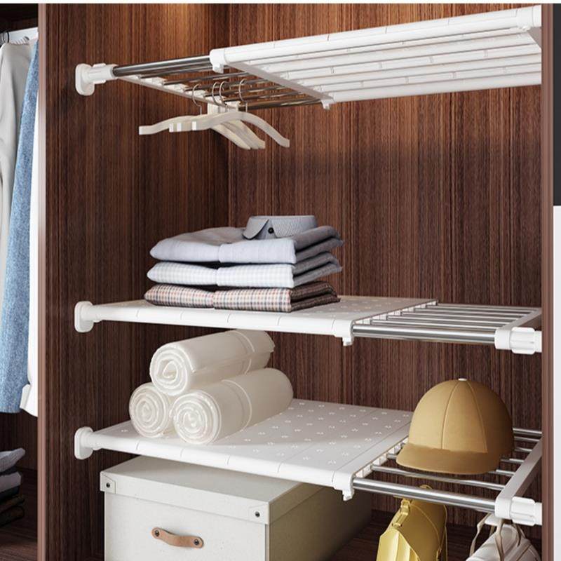 衣柜内TThzffhw分层隔板分橱柜隔物层隔断卧室免打孔可伸缩置架收,收纳整理,书桌收纳置物架,淘宝优惠券,粉丝福利购,淘宝优惠卷