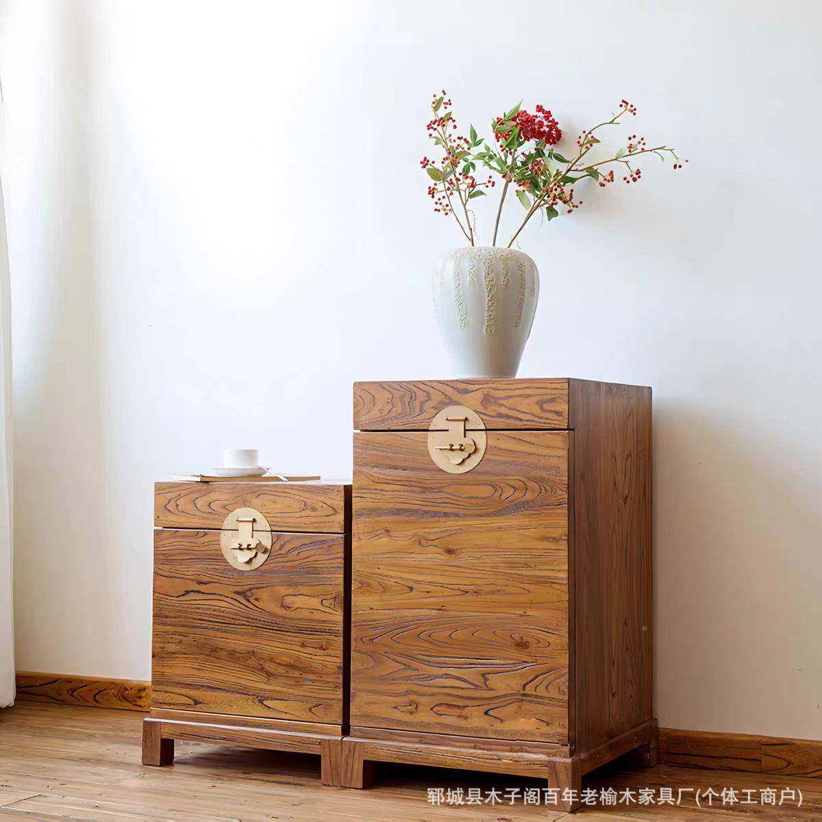 老榆木客柜厅沙发简易储物20245615老榆实木中式官箱木话电几床头
