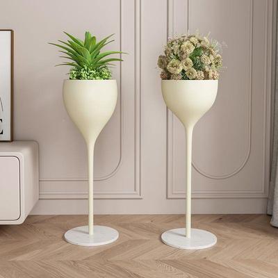 奶油风花架子轻室HVU内架花架置物厅落地式花盆奢架简约铁客艺植