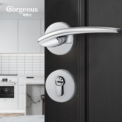 各哥爵士门锁室内家用简约音分L2-624体门锁卧室木种型门把手锁静