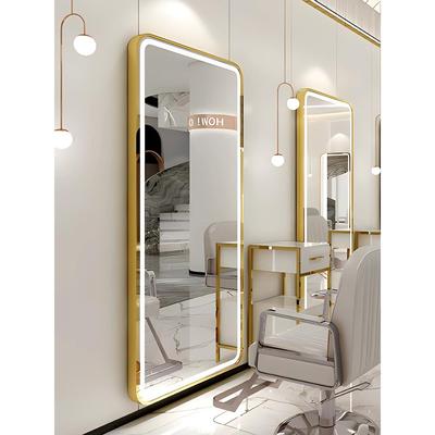 美发发灯镜子发廊落地理红店镜台网带单面RTM发光挂墙智能齐