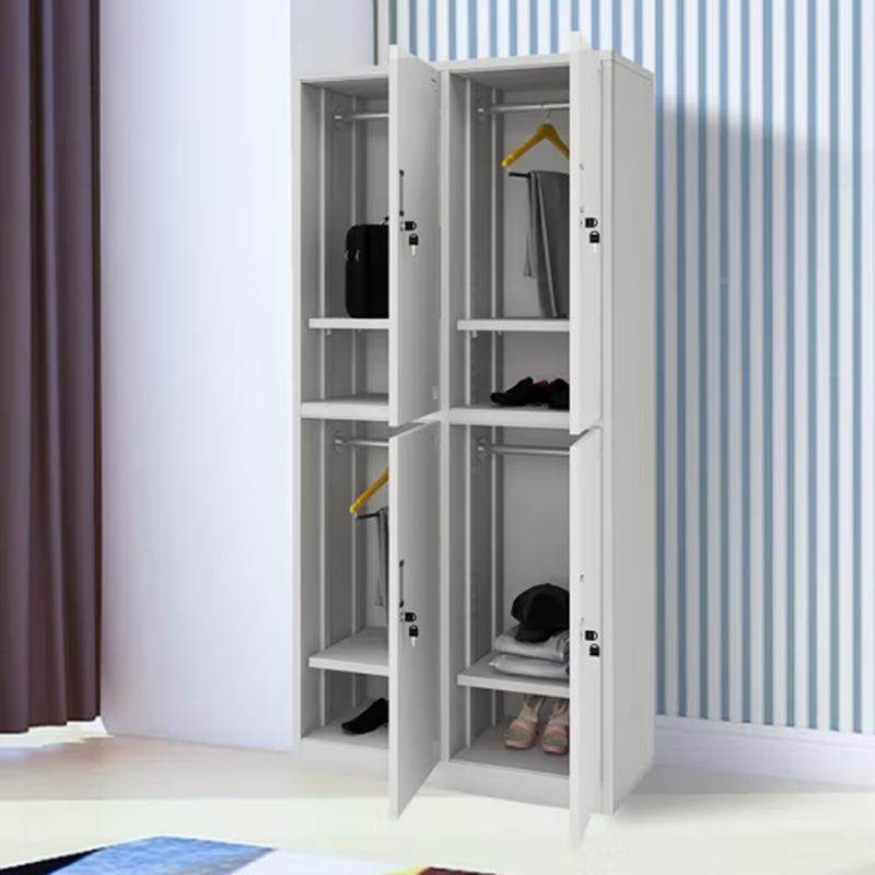 DOM四门工储物柜带收锁4铁皮钢制柜子门寄存员柜简约衣物纳柜文件