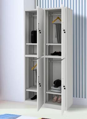 DOM四门工储物柜带收锁4铁皮钢制柜子门寄存员柜简约衣物纳柜文件