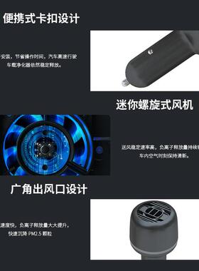 ZELO迷你车载负VWD离子2空气净化器除甲醛烟车味异味pmI.5汽点烟