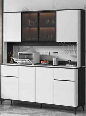 轻奢烤漆餐边柜代简约客酒柜水DYC柜厨房现碗柜茶一厅体靠墙岩板