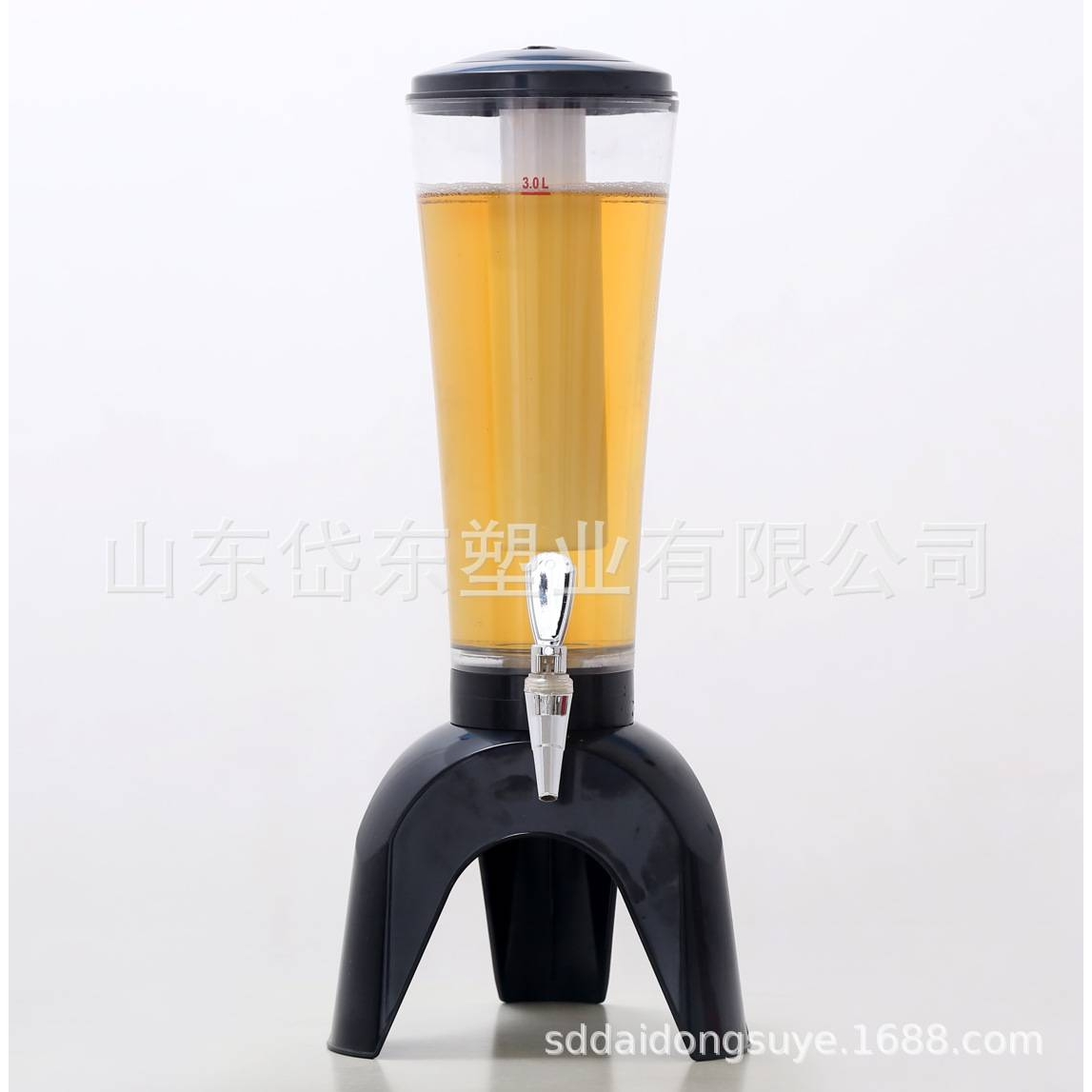 三头3升酒炮三升酒炮酒桶专用发光扎啤酒炮带龙头网红可乐桶酒桶