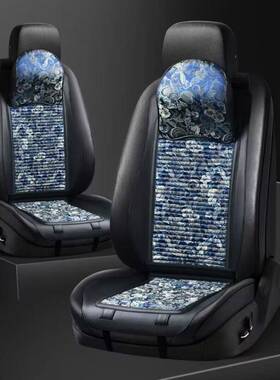 四季通用汽车坐养垫刺绣马鞍座垫贡荞麦生夏72287季透气坐垫缎车