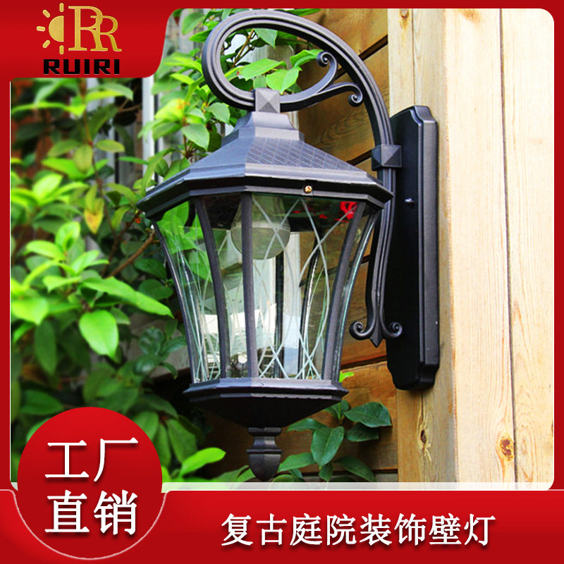 北欧简约庭院灯跨境户外防水壁灯外墙走廊阳台过道灯led照明灯具