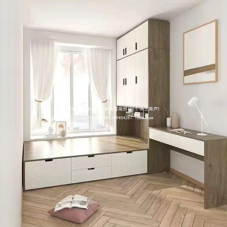 户型多功能榻榻米床柜体无品牌/缕小空一高箱储物床组衣柜合省空