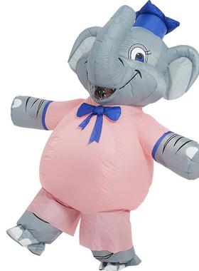 圣节装成亲子卡通动服物人偶小象装扮人玩偶道具大象充气80374-72
