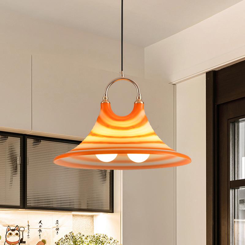 中餐厅吊灯复MCE古古彩绘喇叭围客厅餐桌吧氛台过道卧室床感头小