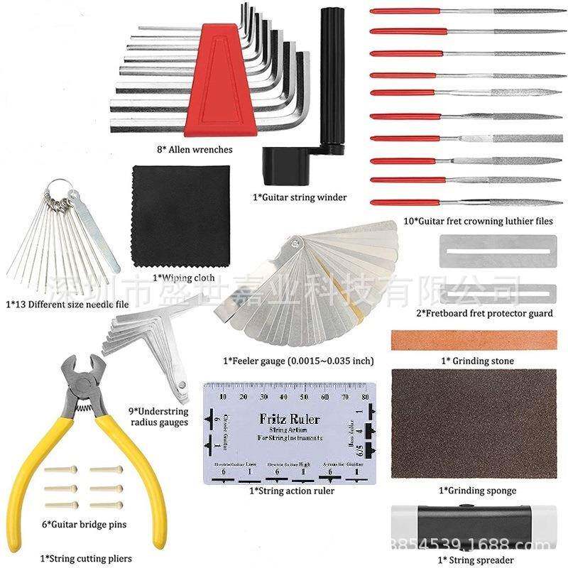 吉他工具维包套装大全修保养工具琴颈节枕打磨弦ZVB距调琴测量套