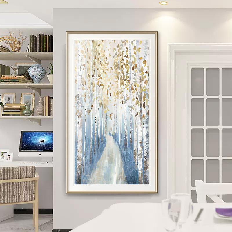 IHT简美饰轻奢玄廊关壁画画简美轻奢走装美式入户墙画大尺寸抽象