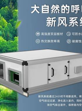 净大风量全皓热换新新风系统吊顶式风换气机热交换新风系91210交