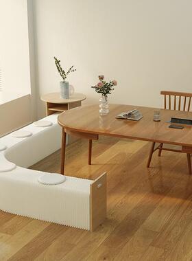 折叠长条凳纸凳子伸31173缩懒人沙纳发风凳琴茶几凳可收入户矮长