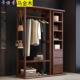 实木ASY衣帽穿落地家用衣架挂多衣架中架式 旋转衣镜卧室收纳一体