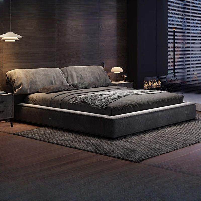 大象耳朵主卧大床507布艺床双轻奢奶油风床网红人储现代简约气压