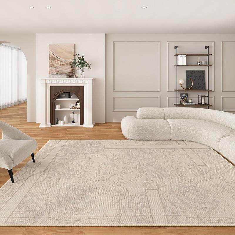 法式复古客厅TSG地毯加厚防水免可免擦打理印花洗毛地毯可短机洗