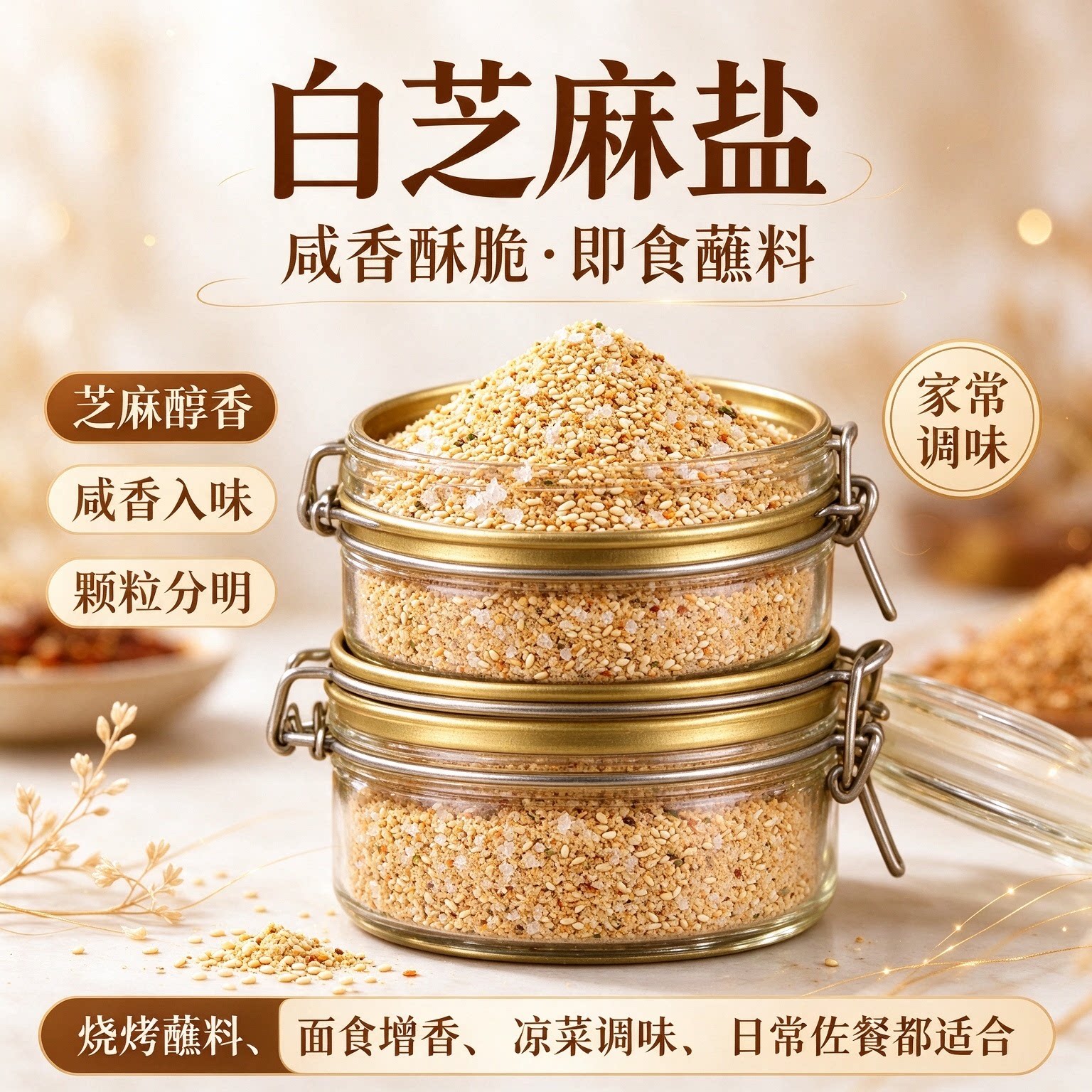 沂蒙山农家手工黑白芝麻盐商用