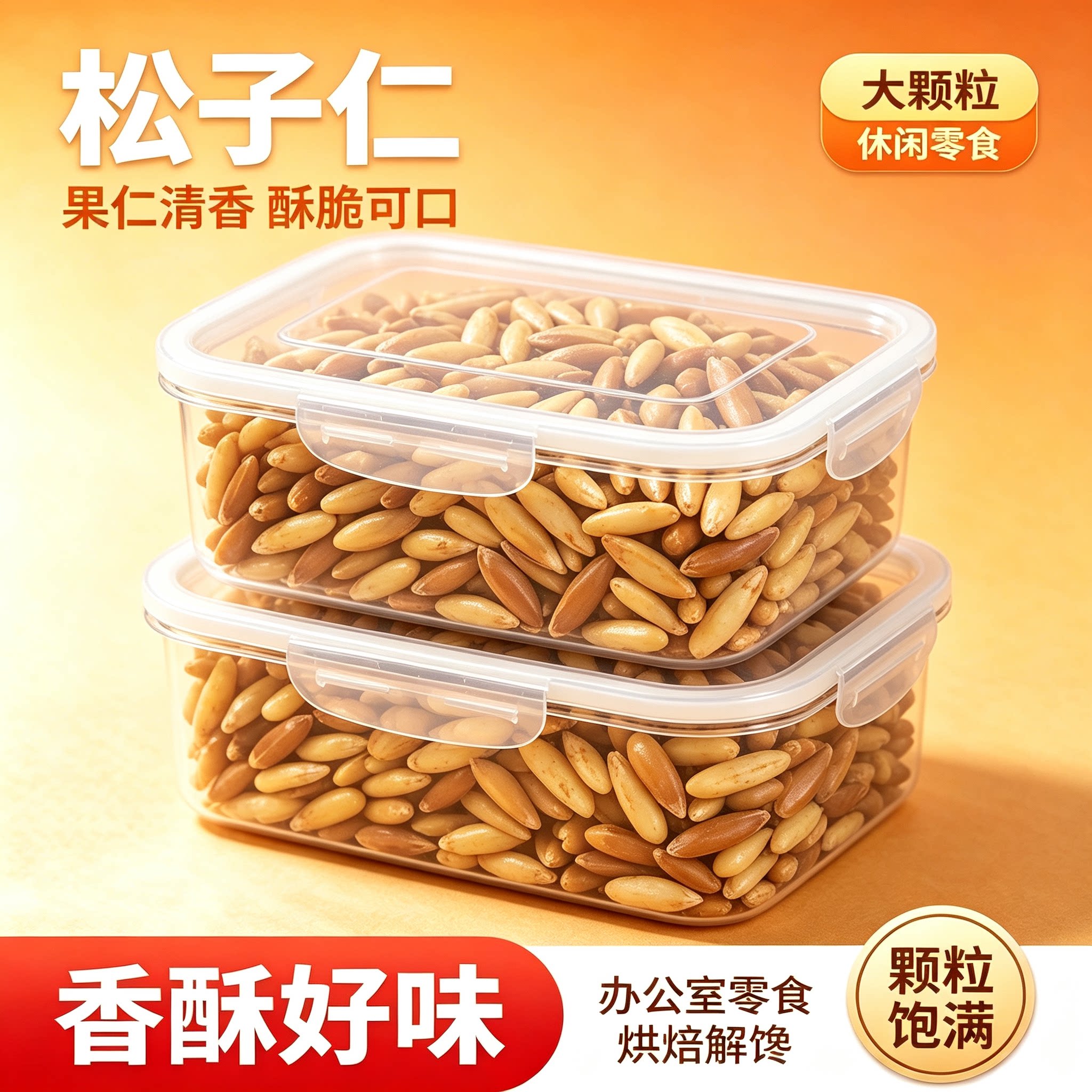 原味新货去壳大颗红松仁即食