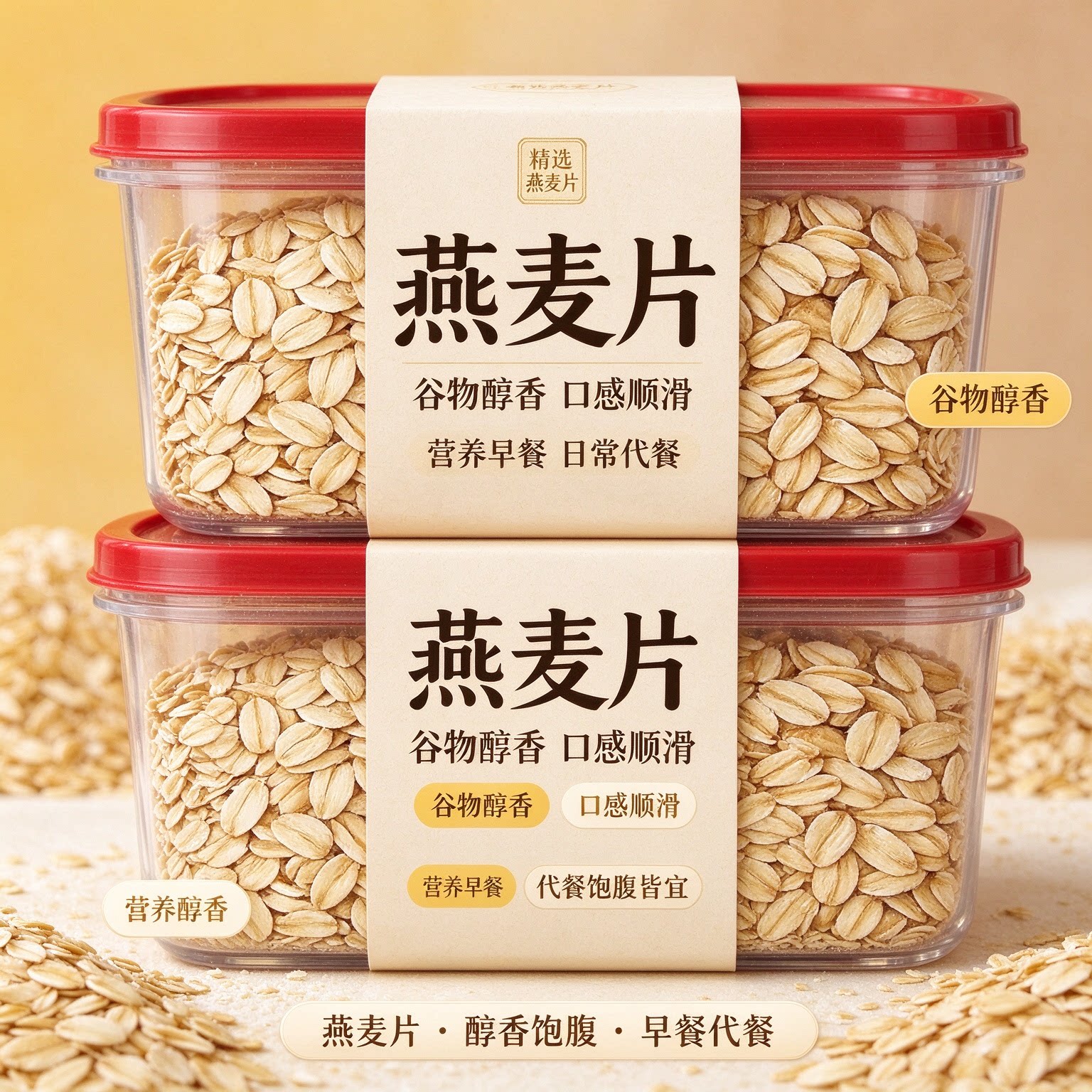 熟燕麦片大片即食冲泡早餐代餐