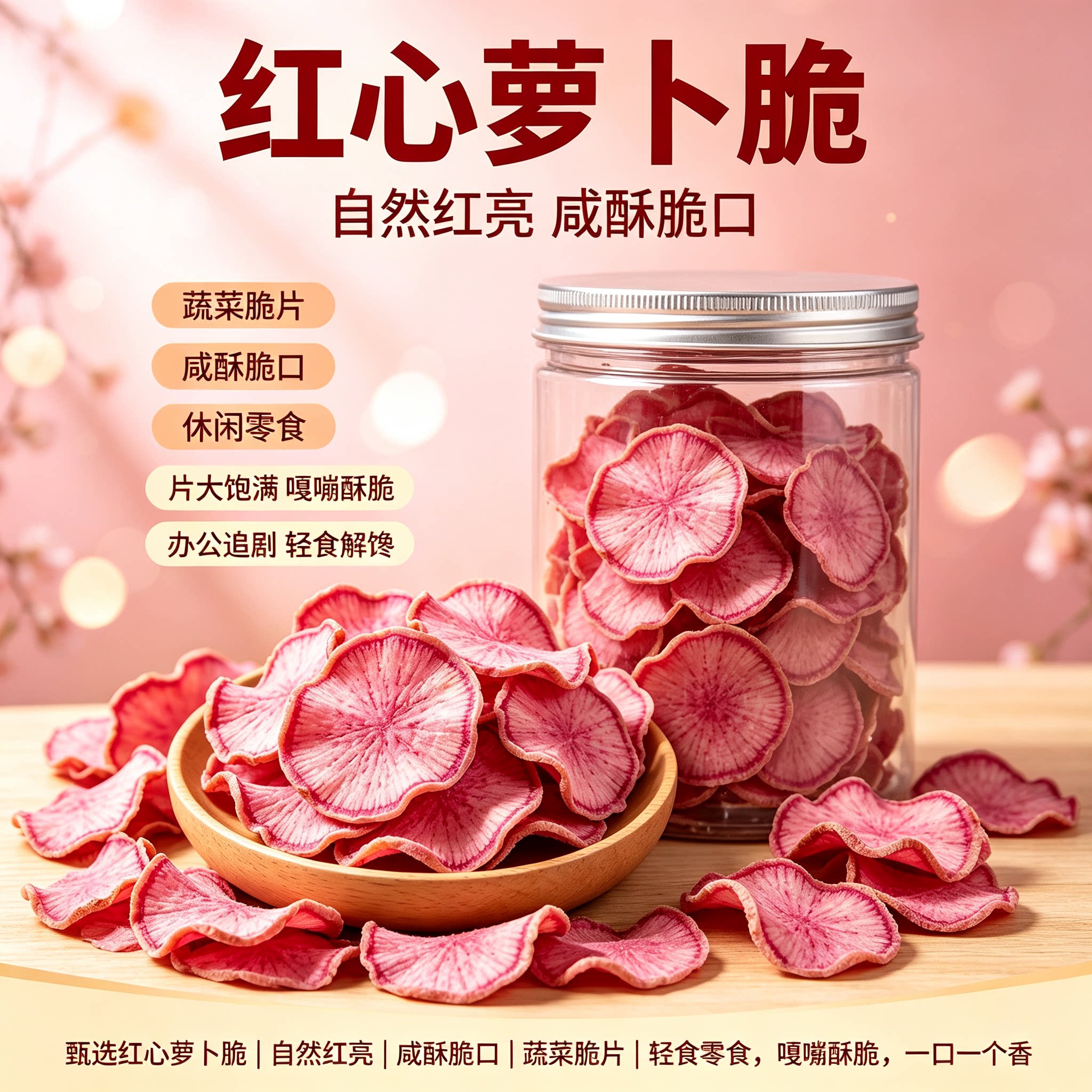 冻干红心萝卜脆片即食零食