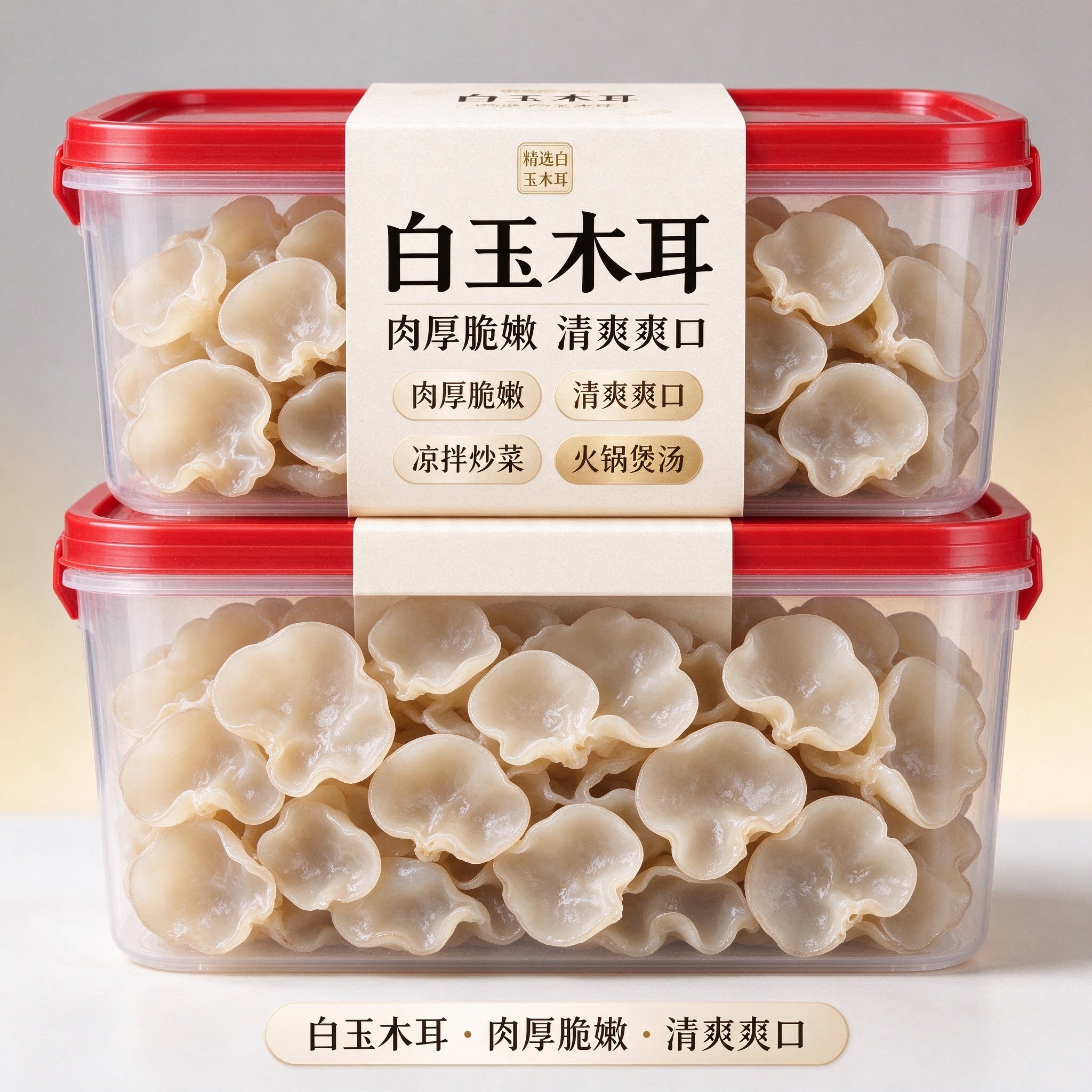 长白山白玉木耳无根肉厚干净