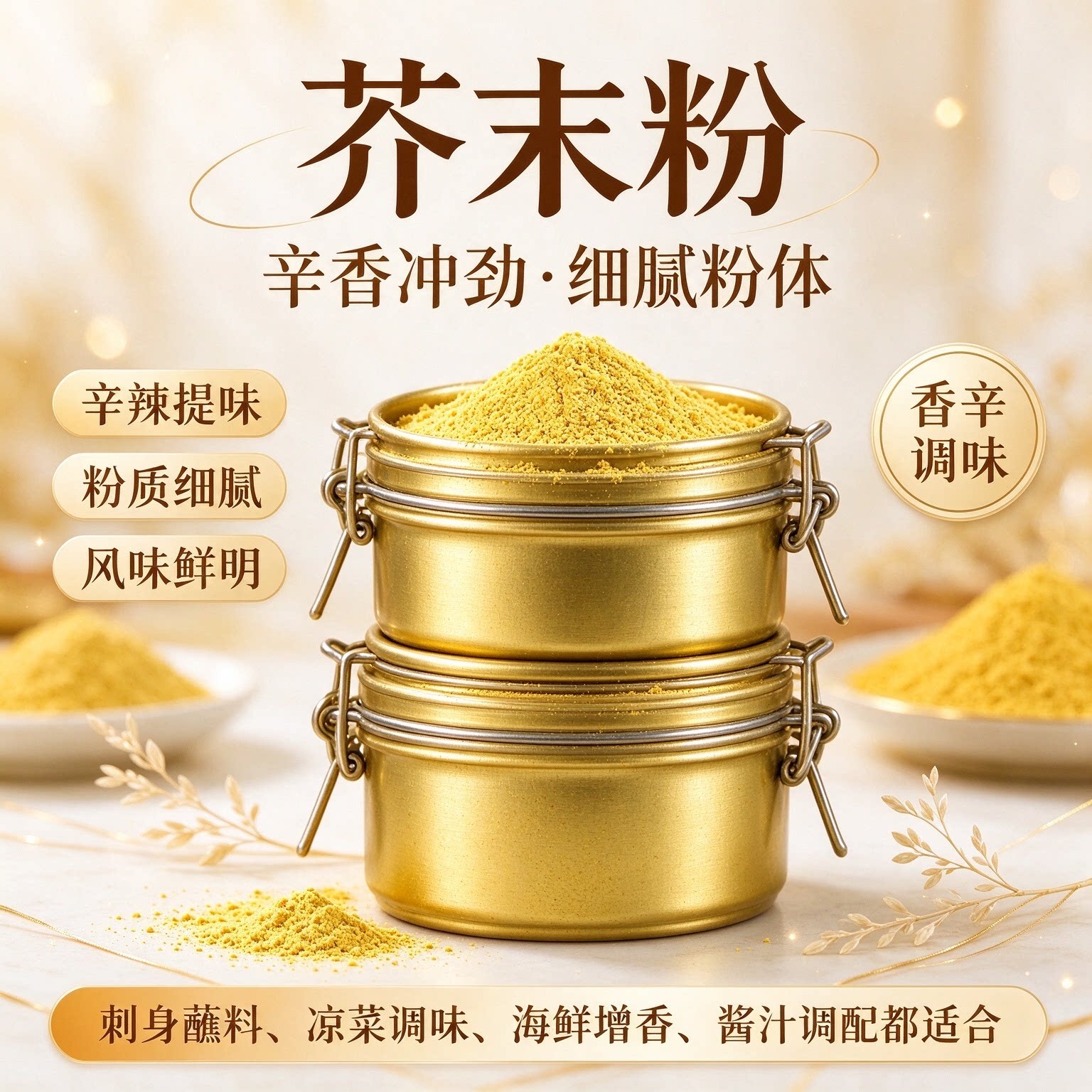 正宗无添加黄芥末粉凉皮专用