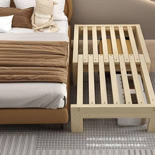 免漆木QSX抽拉式实折叠床多功沙发床出小租能屋户型伸缩床两用床