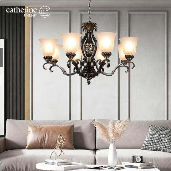 凯撒琳美式家居酒MCK店吊灯简民宿铜约创意客厅卧室灯C7H全-22系