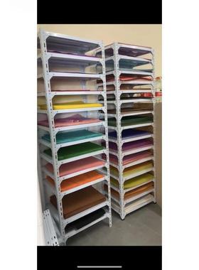 室卡纸架置物架美工XLP兴画趣班分类开卡4k校作品油画宣纸收学纳