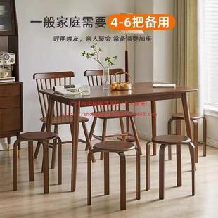 可实木凳子叠放圆凳家用现餐椅客厅木头CWL高板凳简约餐桌凳木代