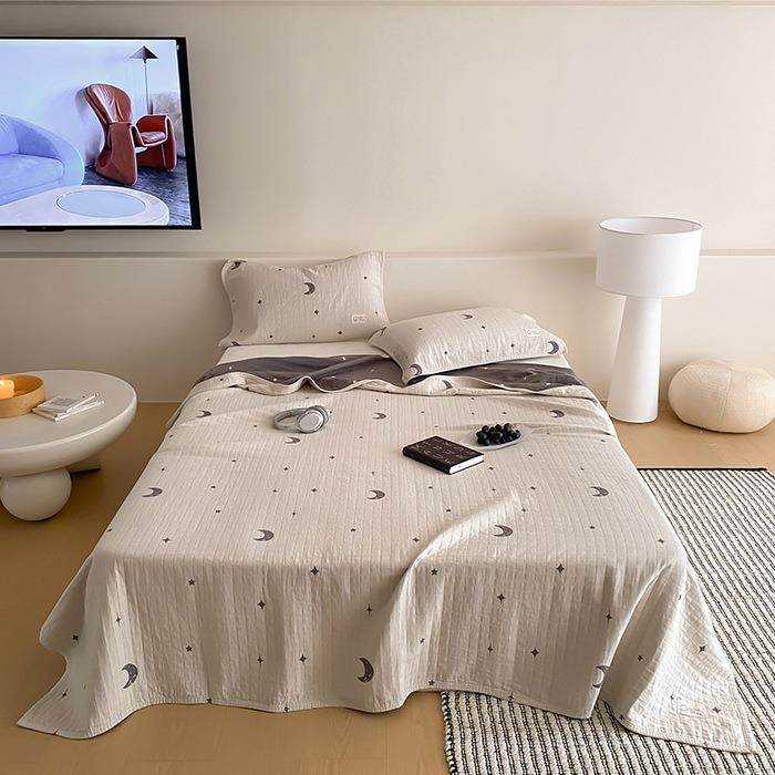 2025款单简约BGP风全棉纱布床新纱盖高密加厚纱布床单,床上用品,床品套件/四件套/多件套,淘宝优惠券,粉丝福利购,淘宝优惠卷