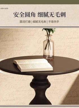 艺床头柜替代品卧室小轻型奢感铁美式复古黑色客985厅边几t置ω