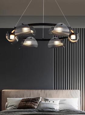 意式厅餐设计21861意师极简创意客吊灯式创意轻奢长条厅卧室玻璃