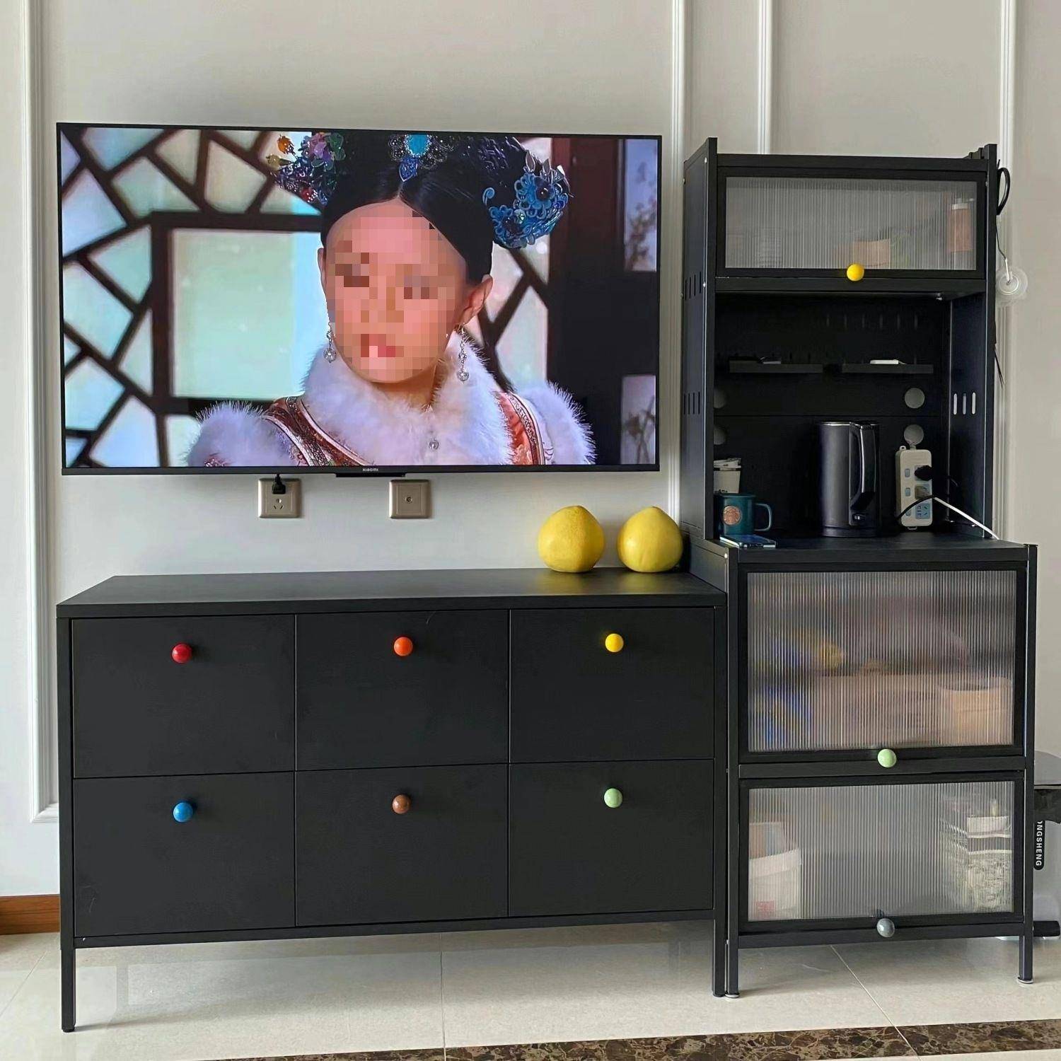 铁艺电视柜全属组合电PFS64574视柜客厅小户型约茶简几电视柜简金