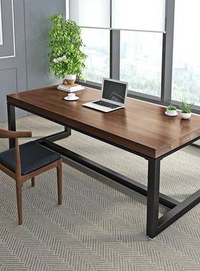 美式lft实木办公桌写字桌o简约现代台实式桌电脑JPE桌书木桌长桌