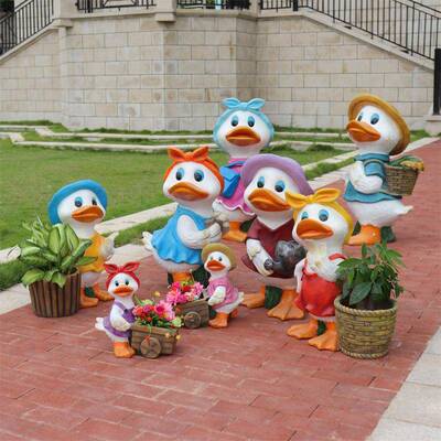 户外鸭子雕塑玻小璃钢花园卡通儿园件商场摆房地60269产区幼动物