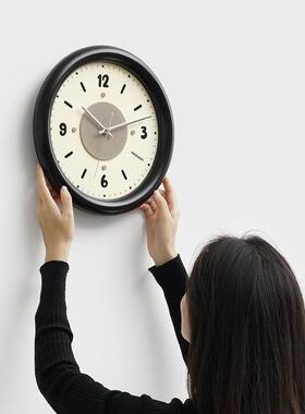 wTYOS574屋ozoom准厅奶油风挂钟客创意钟2表205新款简约大气时钟