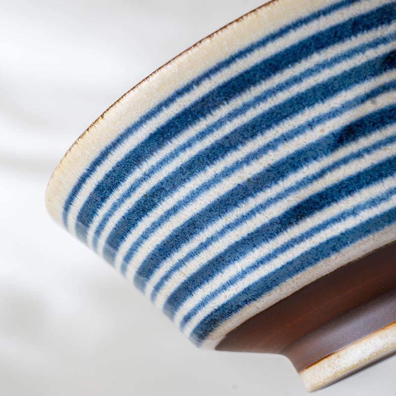 美浓陶日式进口下彩南釉NG58-4，国青花高颜值米饭碗家用瓷烧餐具