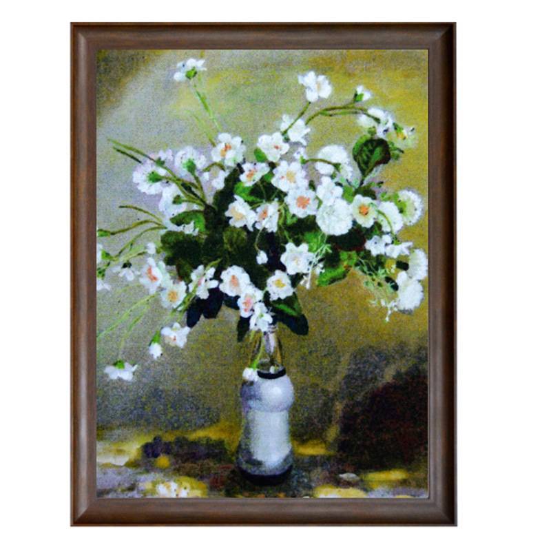 海马地毯艺术挂毯 花卉装饰画 客厅餐厅卧室书房办公室有框挂画图片