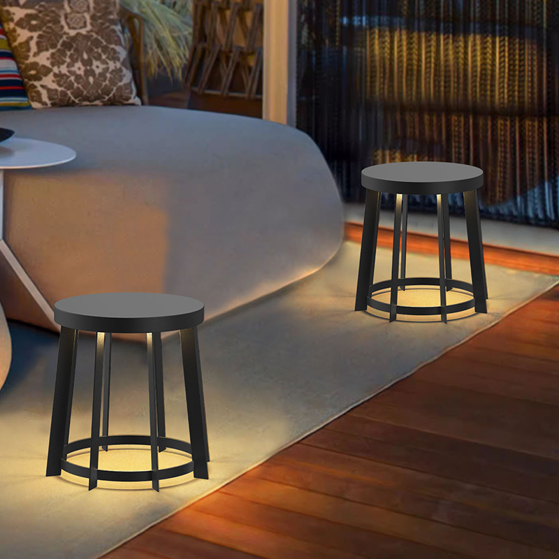 户外草坪灯太阳能防水庭院灯别墅B椅子凳子灯花园阳台落地灯草地