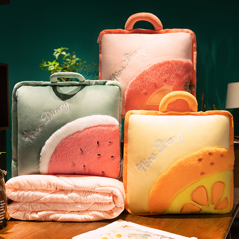 抱枕被子两用办公室午睡毯子二合一枕F头可爱沙发靠枕女生睡觉汽