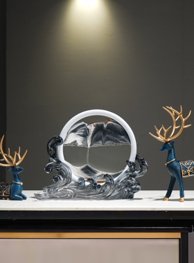 风生水起a流沙画摆件电视柜酒柜办公室装饰品桌面轻奢艺术家居