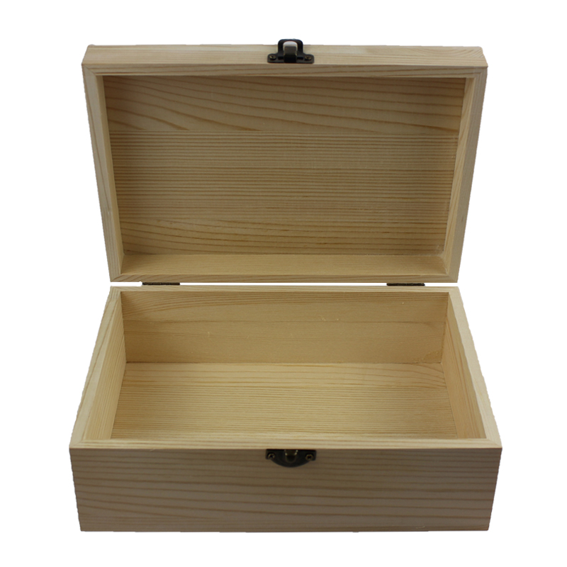 木盒定做长方形大号木盒翻盖原木色包装盒定制实R木盒子桌面收纳