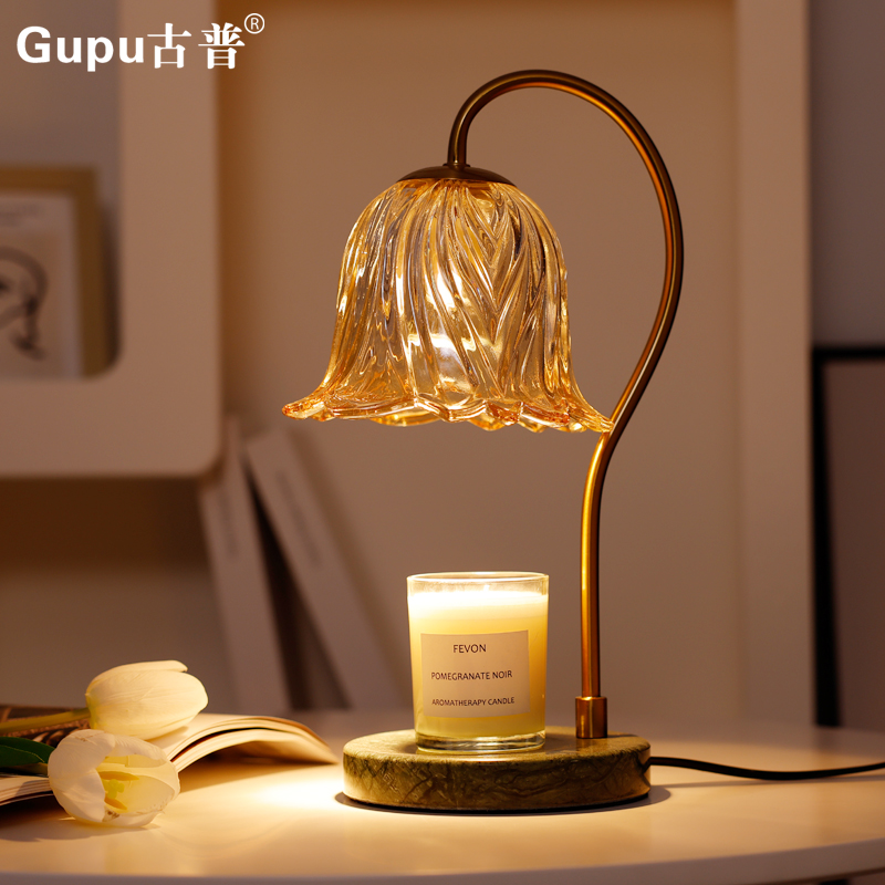 铃兰香薰融蜡灯轻奢装饰台灯y助眠蜡烛灯卧室牀头浪漫温馨氛围礼