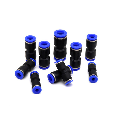 PU16直通三通快插气管快速PG接头PV4/PE6/PZA8/PY10/PK12/PKG14