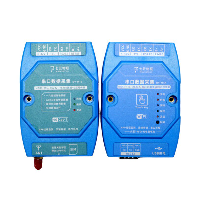 串口UART RS485 RS232数据远程采集WIFI或4G云端存储日志分析导出