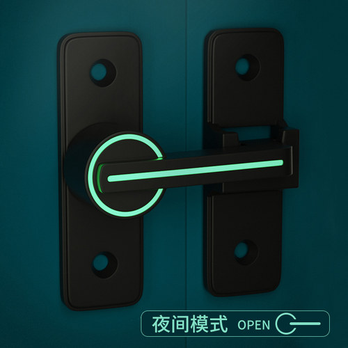 免打孔夜光门插销 锌合金安全门闩锁具卡扣