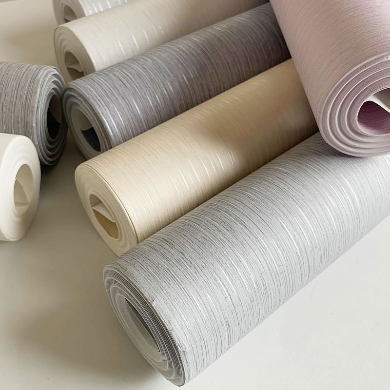 简约轻奢风加厚j条纹无纺布墙纸素色复古客厅卧室满铺家装壁纸